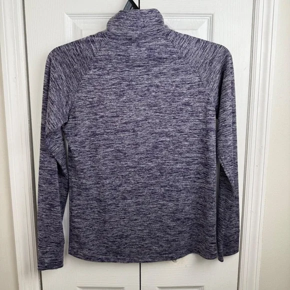 Under Armour Womens Purple Heathered Heatgear Quarter Zip Athletic Top XS - Picture 4 of 4